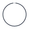 Collier de Perles de Culture d'Eau Douce 5-6 mm Noires Fermoir Prestige Or Blanc - vue V1
