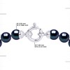 Collier de Perles de Culture d'Eau Douce 5-6 mm Noires Fermoir Prestige Or Blanc - vue V3