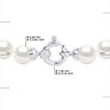 Bracelet Perles de Culture d'Eau Douce 6-7 mm Blanches Fermoir Prestige Or Blanc - vue V3