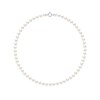 Collier Rang PRINCESSE Perles d'Eau Douce Rondes 6-7 mm Blanches Fermoir Prestige Or Blanc - vue V1