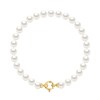 Bracelet Perles de Culture d'Eau Douce 6-7 mm Blanches Fermoir Prestige Or Jaune - vue V1