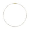 Collier Rang PRINCESSE Perles d'Eau Douce Rondes 7-8 mm Blanches Fermoir Prestige Or Jaune 18 Carats - vue V1