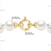 Collier Rang PRINCESSE Perles d'Eau Douce Rondes 7-8 mm Blanches Fermoir Prestige Or Jaune 18 Carats - vue V3