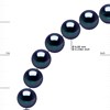 Sautoir OPERA Perles d'Eau Douce Rondes 6-7 mm Noires Longueur 80 cm - vue V3