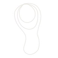Sautoir OPERA Perles d'Eau Douce 4-5 mm Blanches Longueur 160 cm