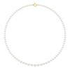 Collier Rang de Perles d'Eau Douce en Chute 10-6 mm PRINCESSE Fermoir Prestige Or Blanc 18 Carats - vue V1