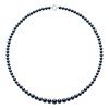 Collier Rang de Perles d'Eau Douce en Chute 10-6 mm PRINCESSE Fermoir Prestige Or Blanc 18 Carats - vue V1