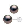 Clous d'Oreilles Perles de Tahiti Rondes 8-9 mm imperdables Or Blanc - vue V1