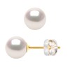 Boucles d'Oreilles Perles AKOYA Rondes 6-7 mm Or Jaune 18 Carats - vue V1