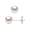 Boucles d'Oreilles Perles AKOYA Rondes 7-8 mm Or Jaune 18 Carats - vue V1