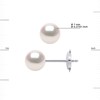 Boucles d'Oreilles Perles AKOYA Rondes 7-8 mm Or Jaune 18 Carats - vue V3