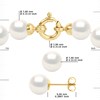 Parure Collier et Boucles d'Oreilles Perles d'Eau Douce 7-8 mm Or Jaune - vue V3