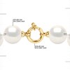 Collier Rang PRINCESSE Perles d'Eau Douce Rondes 9-10 mm Blanches Fermoir Prestige Or Jaune - vue V3