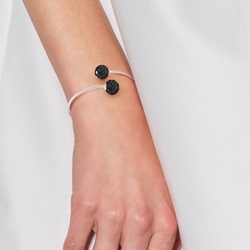 Bracelet TOI ET MOI - Noir - Cristal - Argent 925