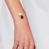 Bracelet TOI ET MOI - Perle d'eau douce - Boule cristal blanc - Argent 925 - vue V2
