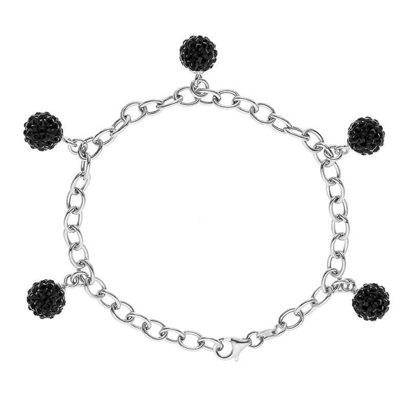Bracelet - Cristal noir - Argent 925