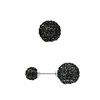 Boucles d'Oreilles - Cristal noir - Argent 925 - vue V1