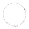 Bracelet Or Blanc alterné Diamants 0,05 Cts - vue V1