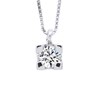 Collier Solitaire Diamant 0,20 Cts Or Blanc - vue V1