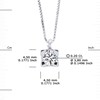 Collier Solitaire Diamant 0,20 Cts Or Blanc - vue V3