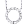 Collier CIRCLE Diamants 0,080 Cts Or Blanc - vue V1
