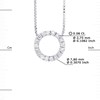 Collier CIRCLE Diamants 0,080 Cts Or Blanc - vue V3