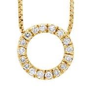 Collier CIRCLE Diamants 0,080 Cts Or Jaune