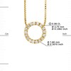 Collier CIRCLE Diamants 0,080 Cts Or Jaune - vue V3