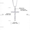 Collier CROSS Diamants 0,070 Cts Or Blanc - vue V3
