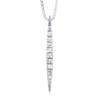 Collier DROP Diamants 0,060 Cts Or Blanc - vue V1
