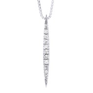 Collier DROP Diamants 0,060 Cts Or Blanc