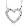 Collier HEART Diamants 0,070 Cts Or Blanc - vue V1