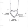Collier HEART Diamants 0,070 Cts Or Blanc - vue V3