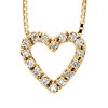 Collier HEART Diamants 0,070 Cts Or Jaune - vue V1