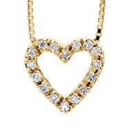 Collier HEART Diamants 0,070 Cts Or Jaune