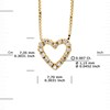 Collier HEART Diamants 0,070 Cts Or Jaune - vue V3