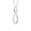 Collier INFINITY Diamants 0,080 Cts Or Blanc - vue V1
