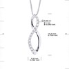 Collier INFINITY Diamants 0,080 Cts Or Blanc - vue V3