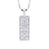 Collier PAVAGE Diamants 0,040 Cts Or Blanc - vue V1