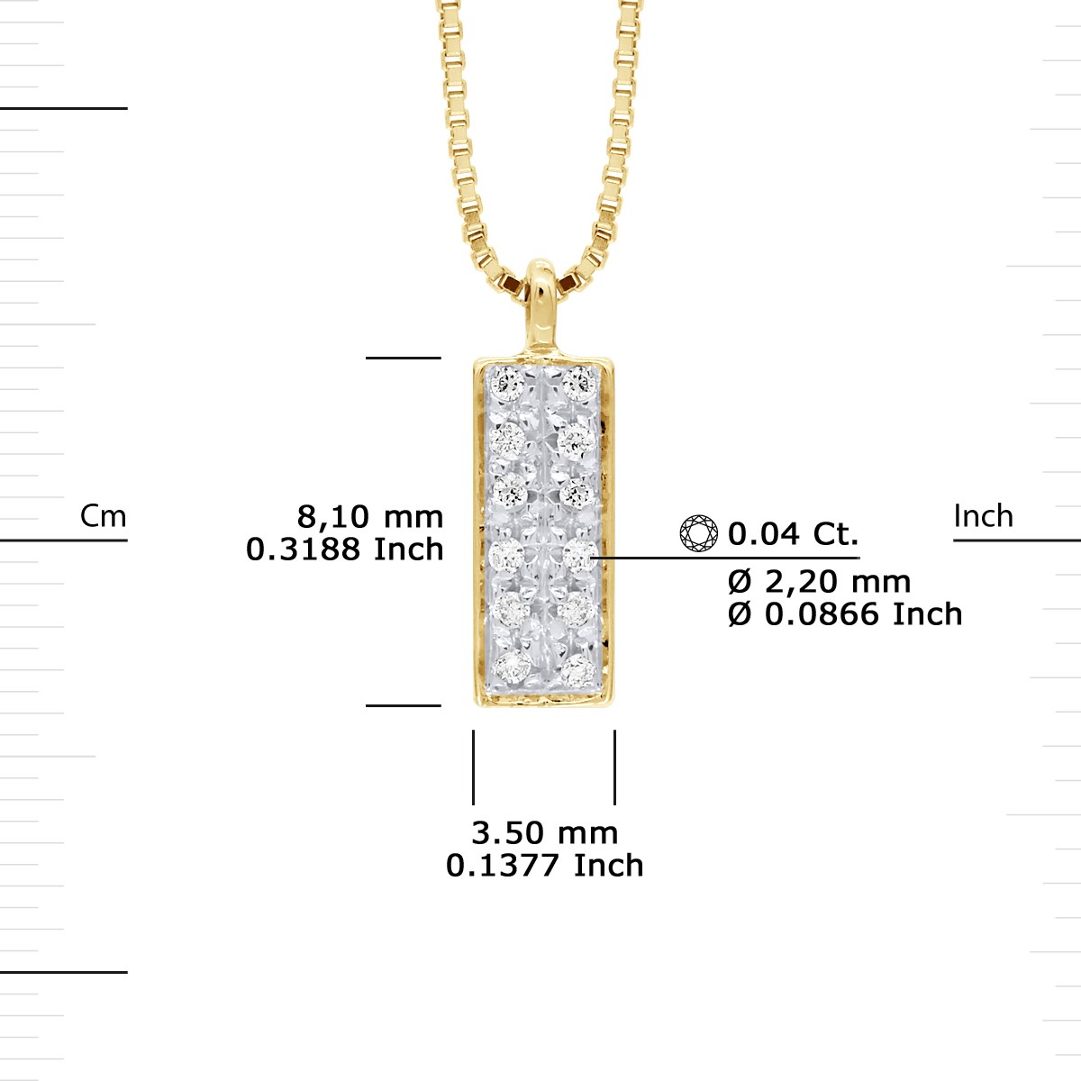 Collier PAVAGE Diamants 0,040 Cts Or Jaune - vue 3