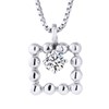 Collier SQUARE Diamants 0,050 Cts Or Blanc - vue V1