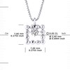 Collier SQUARE Diamants 0,050 Cts Or Blanc - vue V3