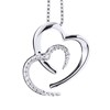 Collier 2 HEARTS Diamants 0,010 Cts Or Blanc - vue V1