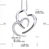 Collier 2 HEARTS Diamants 0,010 Cts Or Blanc - vue V3