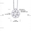 Collier Solitaire Diamants 0,35 Cts Serti illusion 1,25 Cts Or Blanc - vue V3