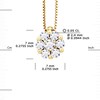 Collier Solitaire Diamants 0,35 Cts Serti illusion 1,25 Cts Or Jaune - vue V3