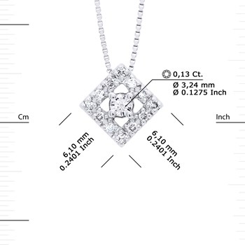 Ketting DIAMOND Diamanten 0.015 Cts Witgoud