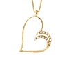 Collier HEART Diamants 0,15 Cts Or Jaune - vue V1