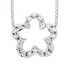 Collier FLOWER Diamants 0,15 Cts Or Blanc - vue V1