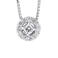 Collier Diamants 0,13 Cts Or Blanc